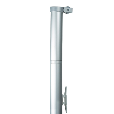 Articolo 227, asta in alluminio anodizzato 32 mm diametro, lunghezza 400 cm con carrucola o ganci