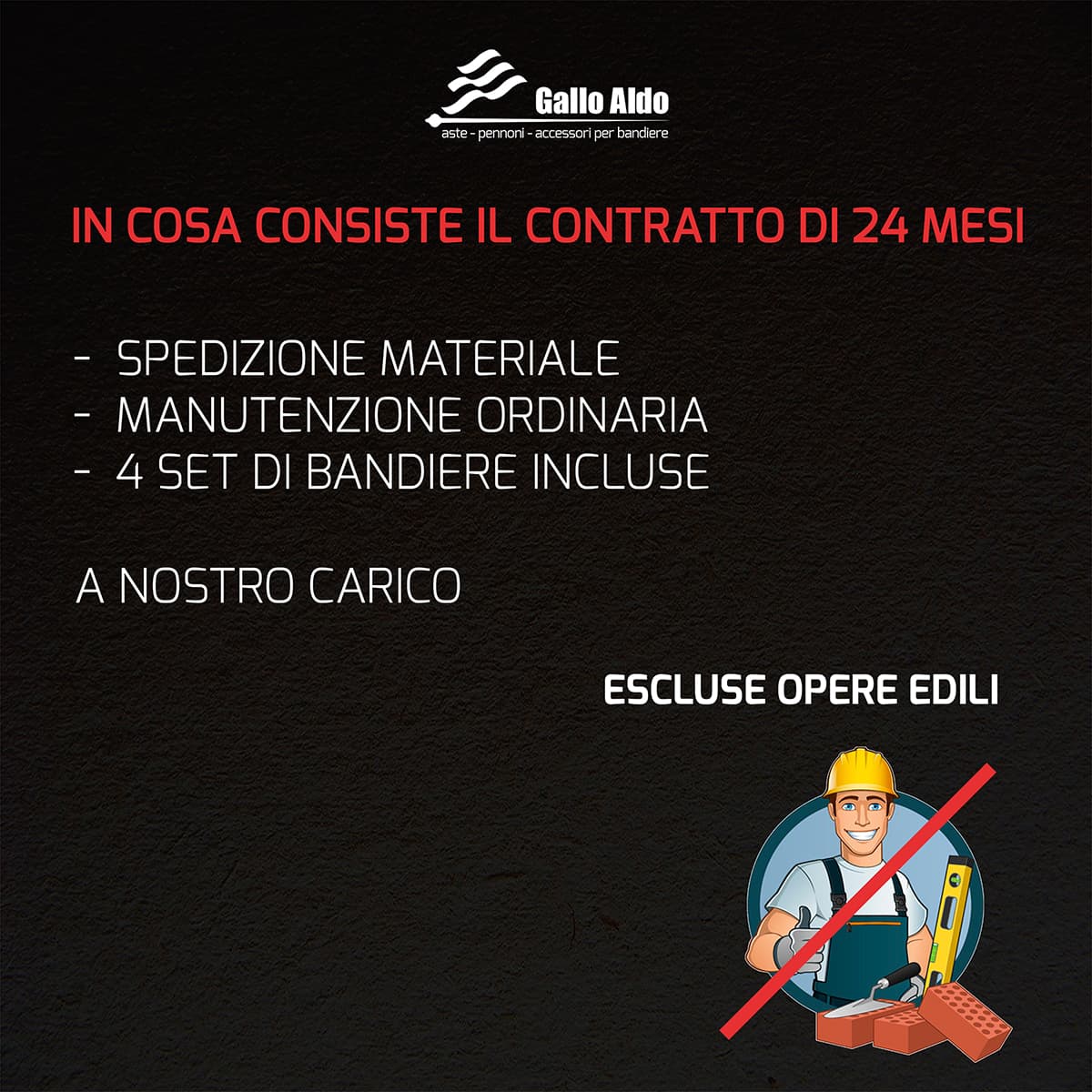 Noleggio pennoni pali per bandiere