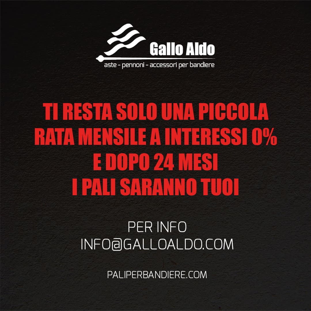 Noleggio pennoni pali per bandiere